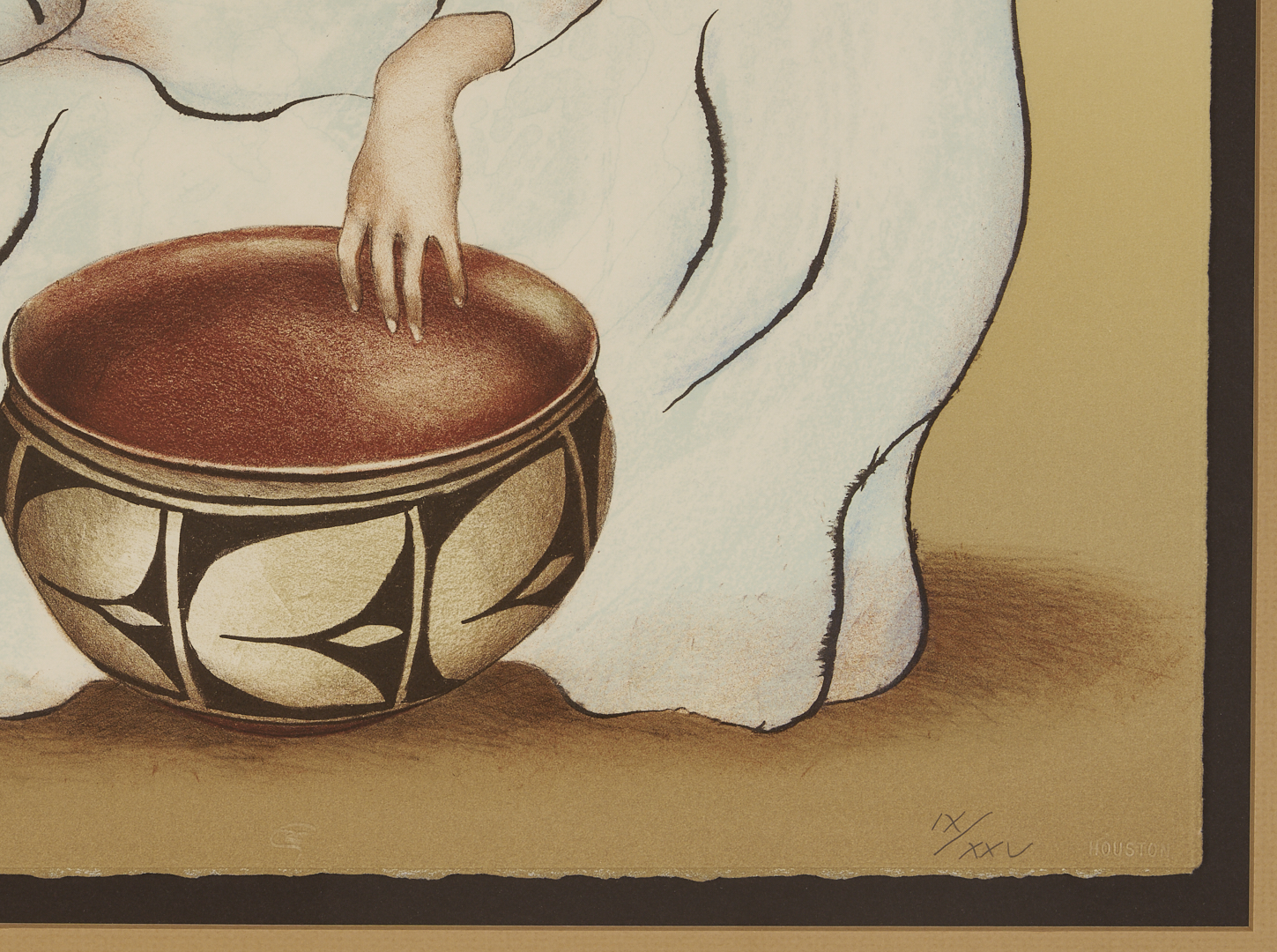 Lot 452: 2 R.C. Gorman Signed Lithos, Woman w/ Tulip Bowl & Danya