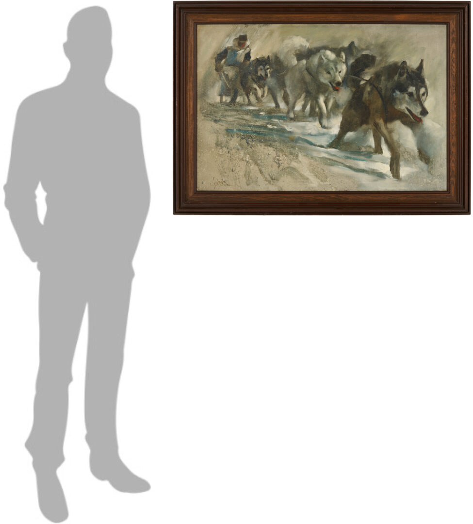 Lot 453: Jay Hester O/C, Dog Sled