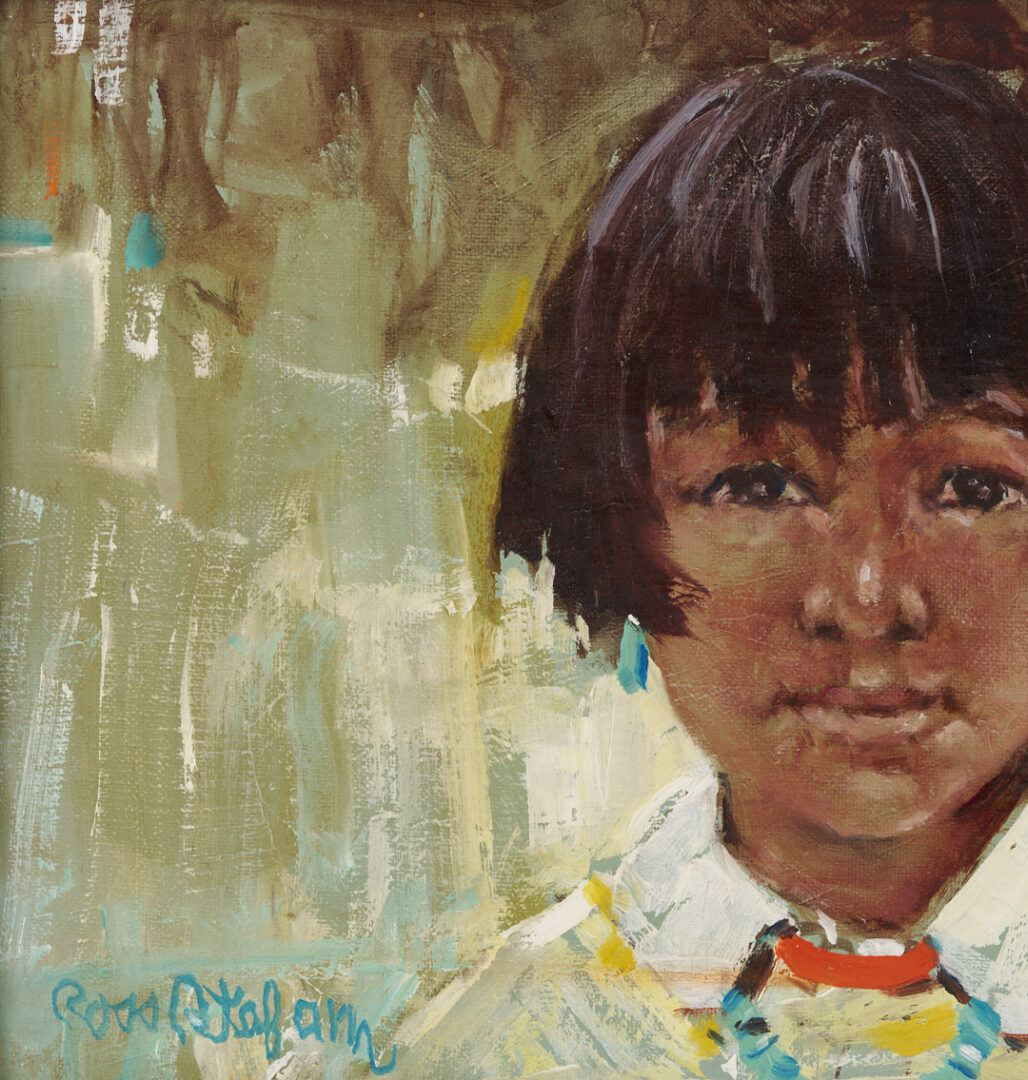 Lot 455: Ross Stefan O/C Portrait, Taos Girl