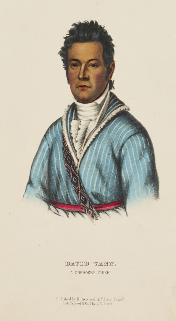 Lot 457: 6 McKenney & Hall Lithographs from Indian Tribes of N. America