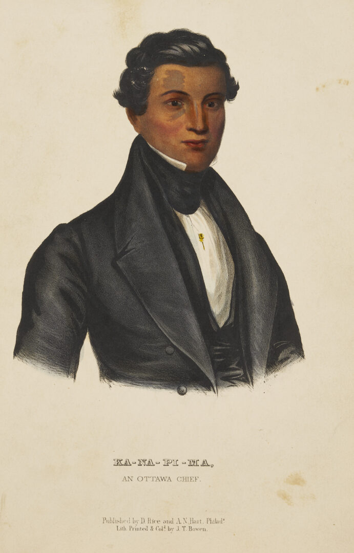 Lot 457: 6 McKenney & Hall Lithographs from Indian Tribes of N. America