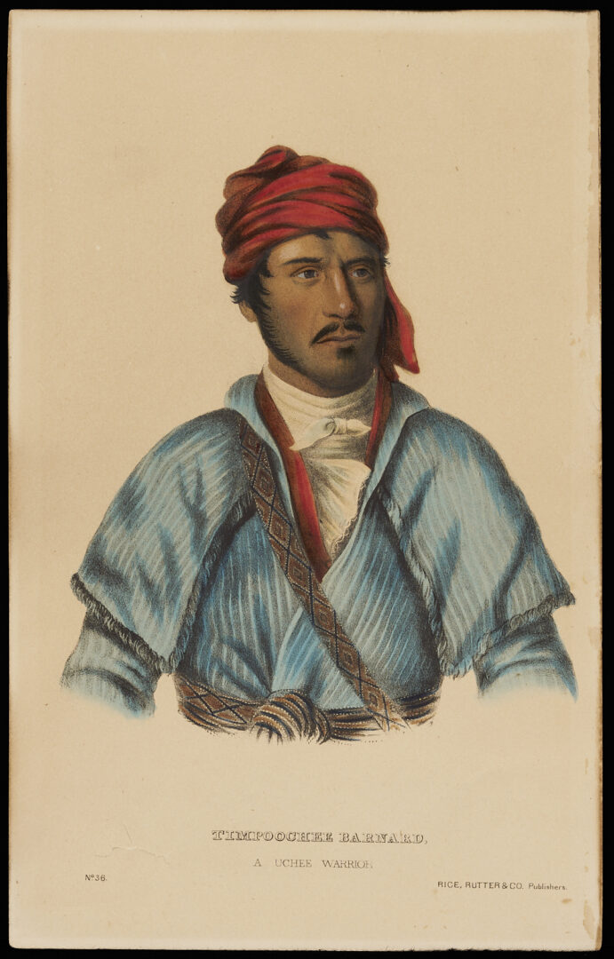 Lot 457: 6 McKenney & Hall Lithographs from Indian Tribes of N. America