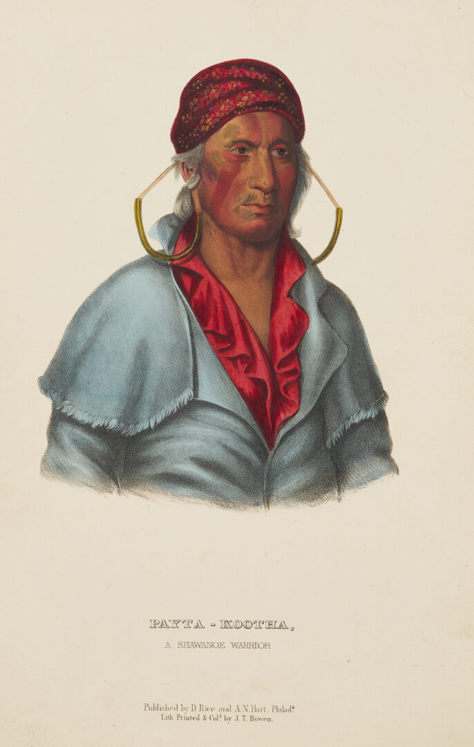 Lot 457: 6 McKenney & Hall Lithographs from Indian Tribes of N. America