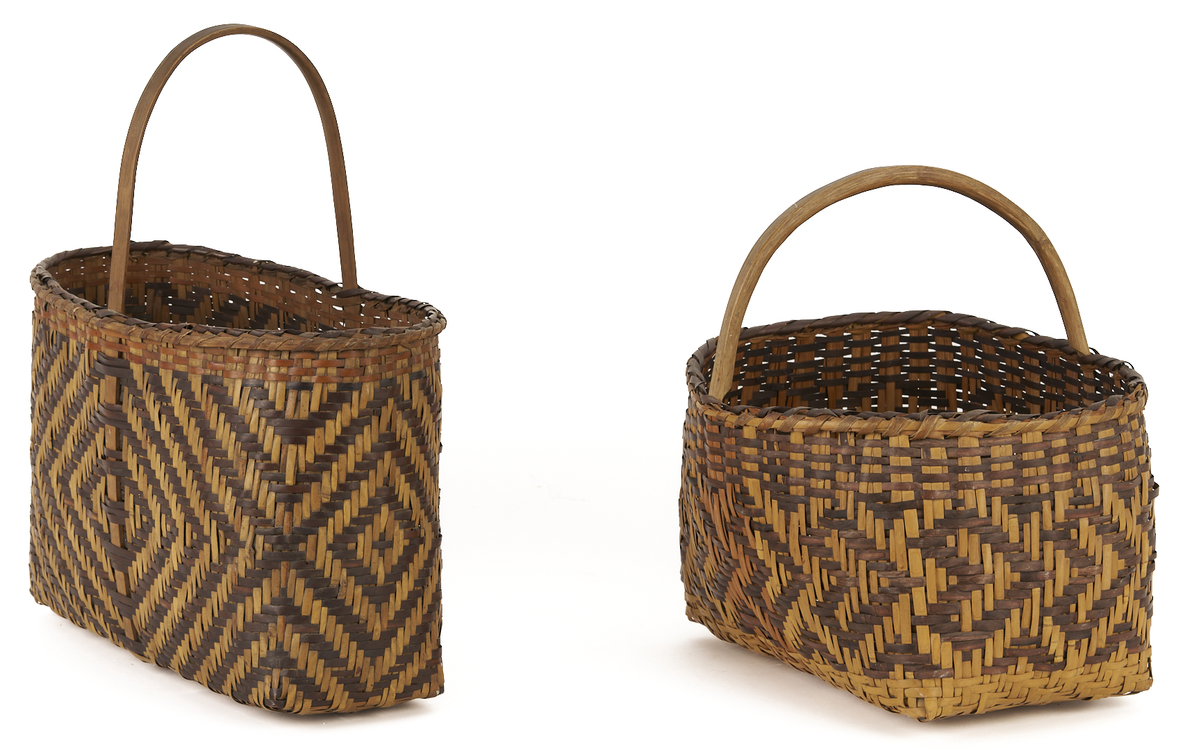 Lot 459: 2 Native American Cherokee Rivercane Baskets