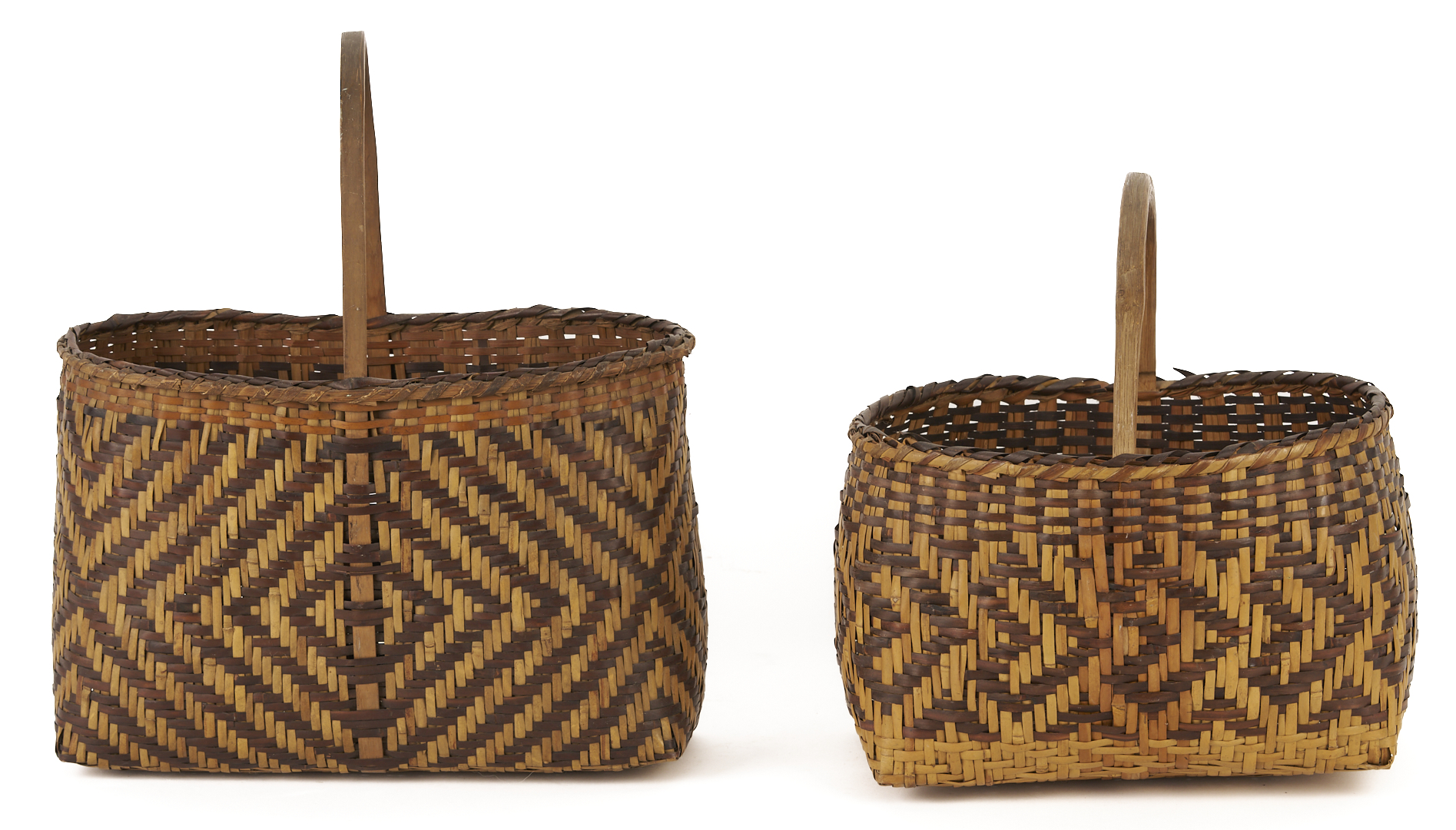 Lot 459: 2 Native American Cherokee Rivercane Baskets