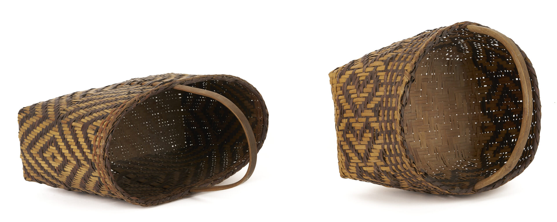 Lot 459: 2 Native American Cherokee Rivercane Baskets