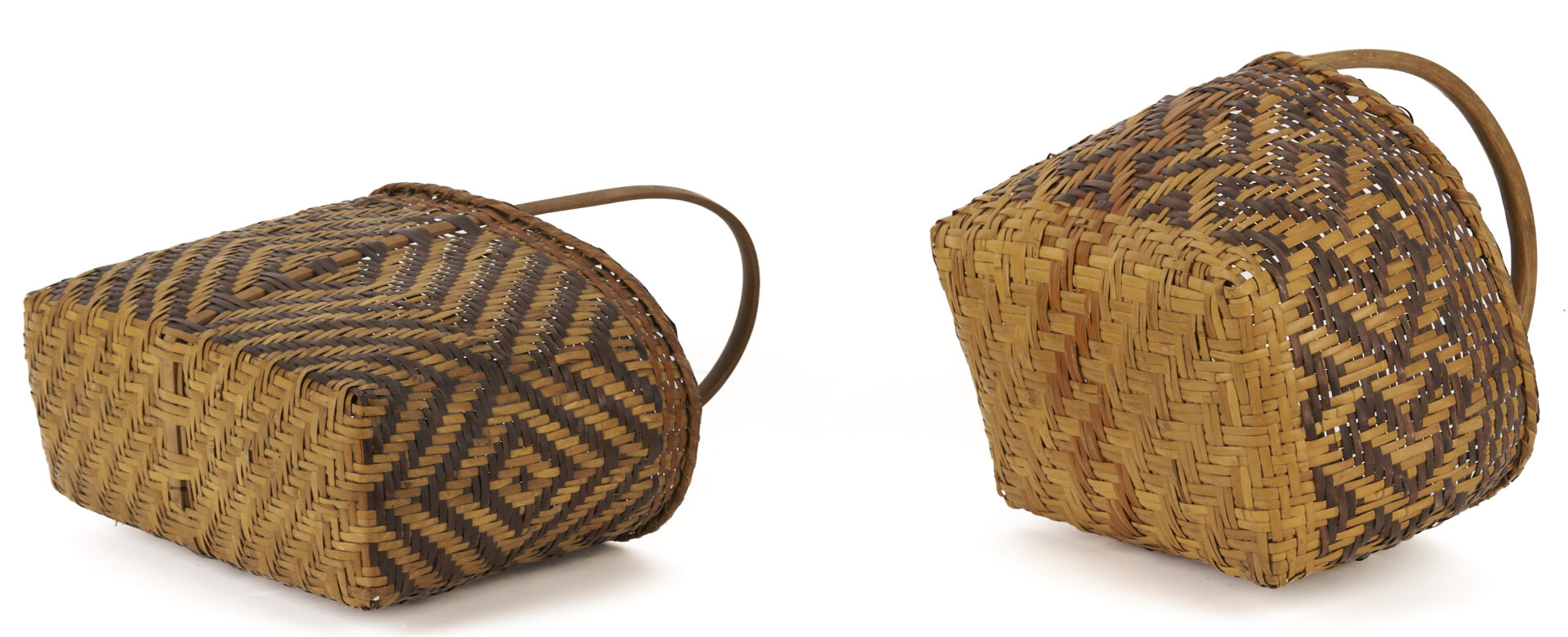 Lot 459: 2 Native American Cherokee Rivercane Baskets