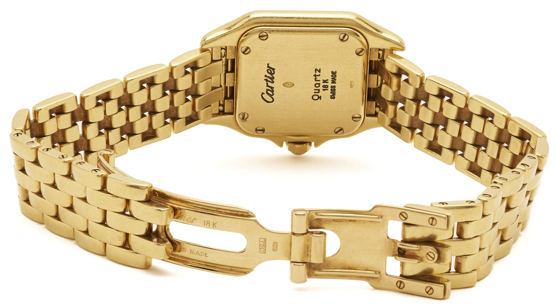 Lot 45: Ladies’ Cartier 18K Gold & Diamond Panthere Watch