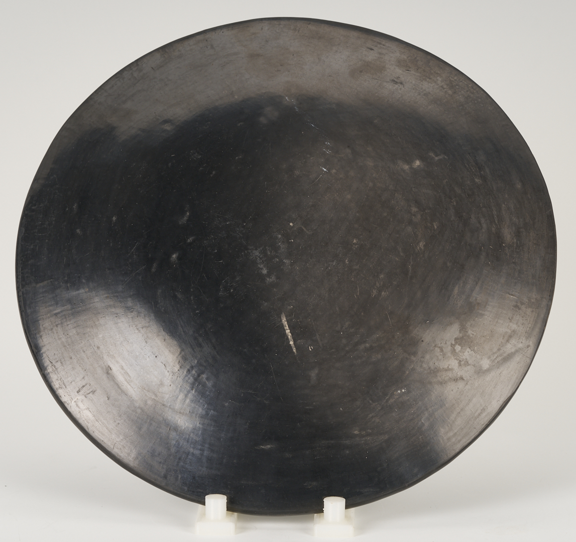 Lot 461: San Ildefonso Blackware Plate, Marie & Julian