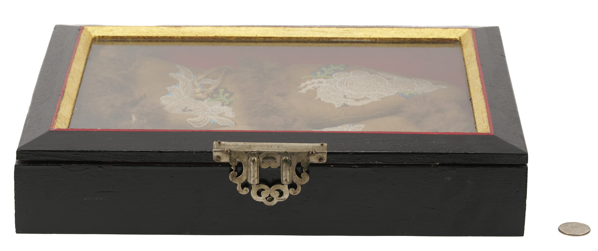 Lot 462: Pr. Native American Athabaskan Beaded Gloves Plus Photograph