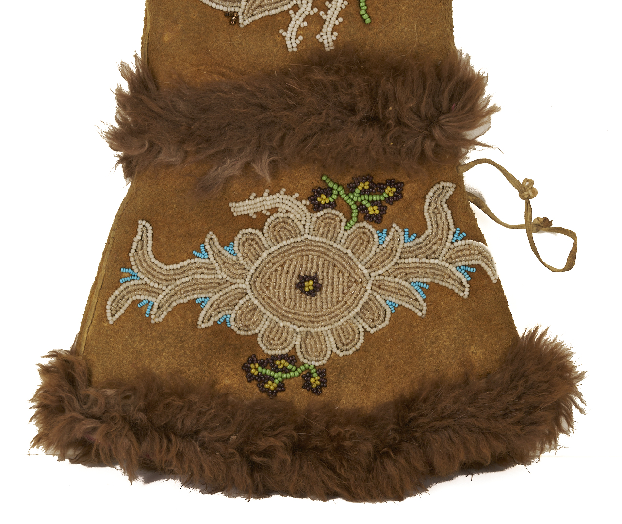 Lot 462: Pr. Native American Athabaskan Beaded Gloves Plus Photograph