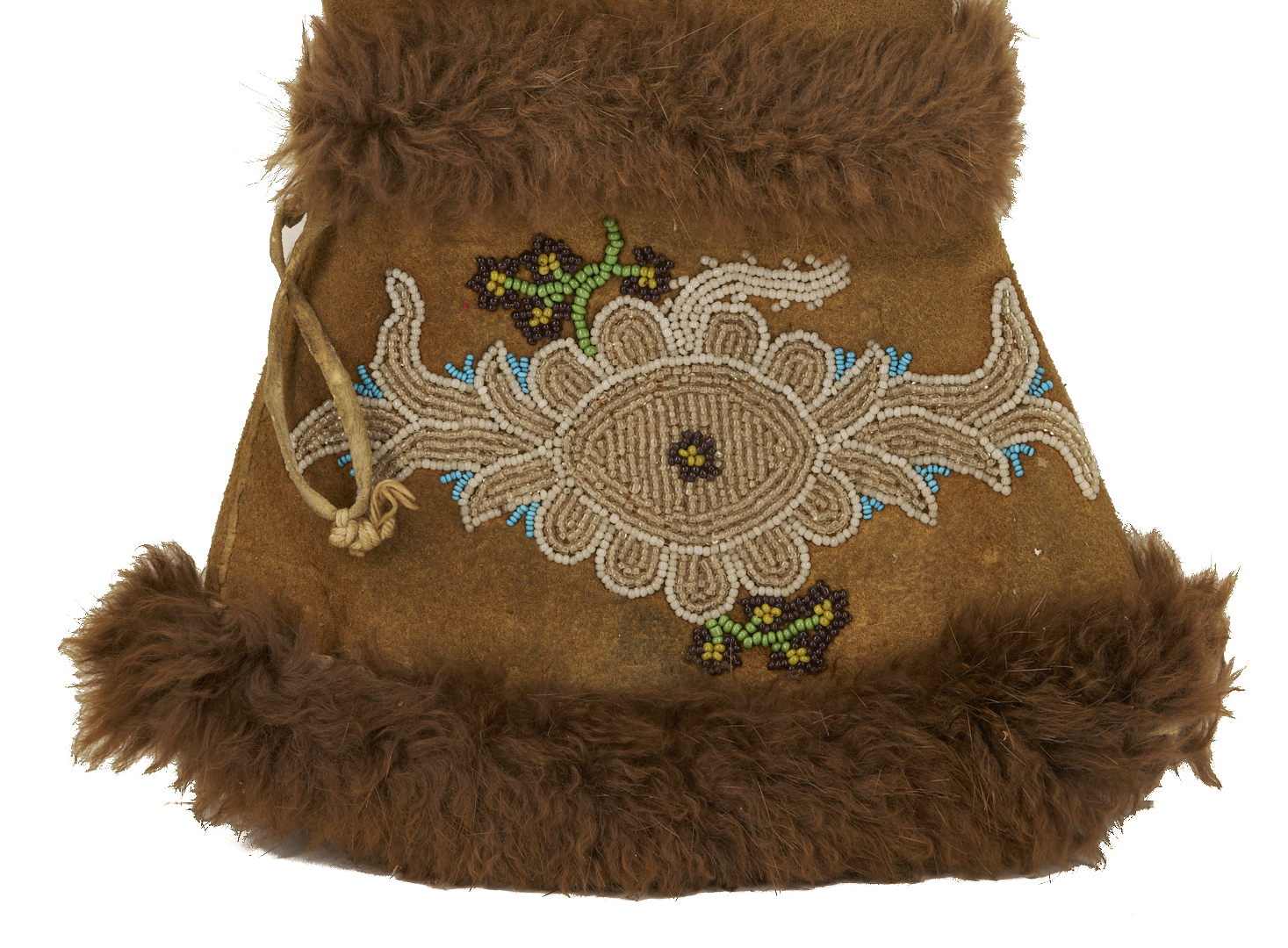 Lot 462: Pr. Native American Athabaskan Beaded Gloves Plus Photograph