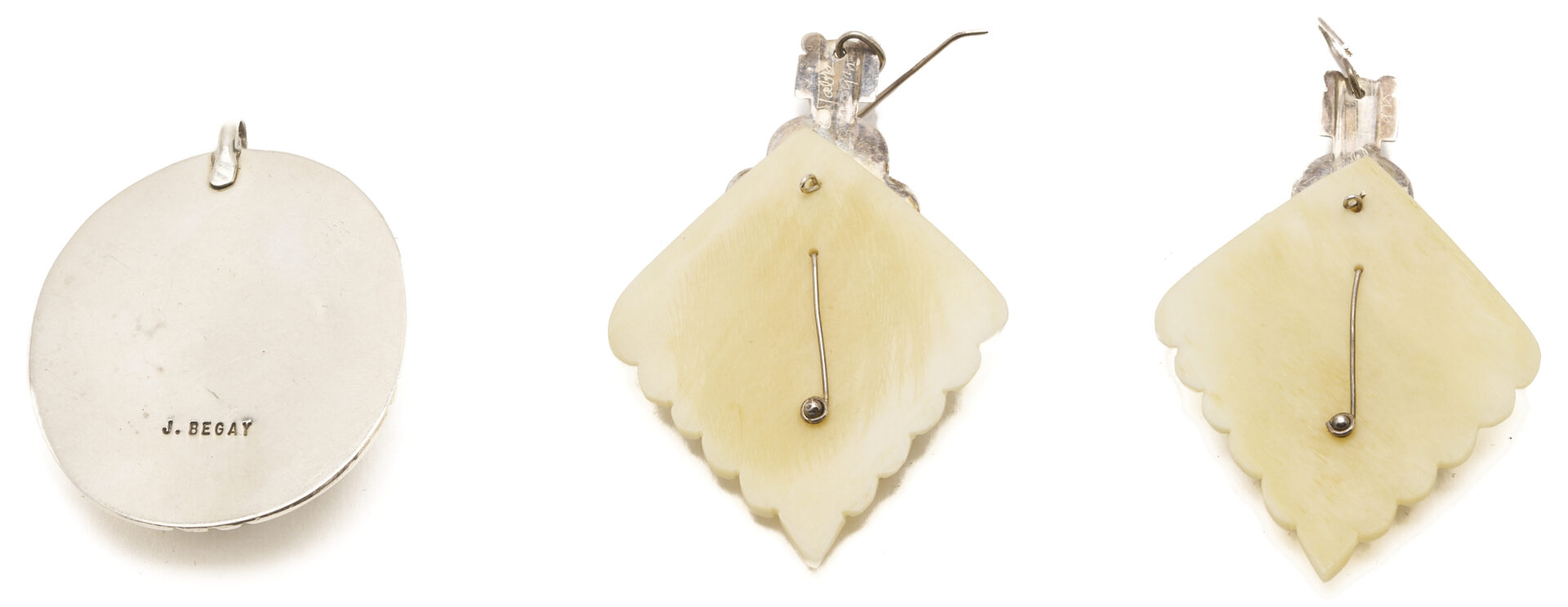 Lot 464: 9 Native American Jewelry Items, incl. Bracelets, Earrings, & Necklaces