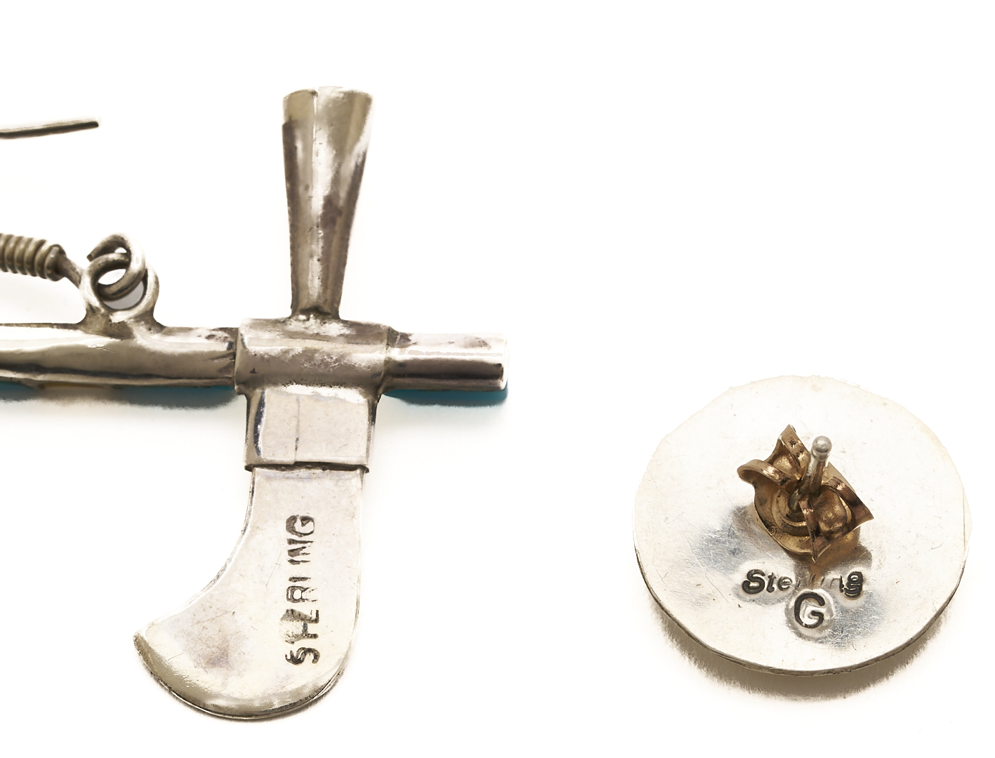 Lot 464: 9 Native American Jewelry Items, incl. Bracelets, Earrings, & Necklaces