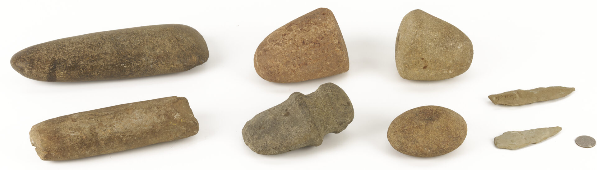 Lot 465: 8 Native American Stone Tools, Hollybrook Farm, Blount County