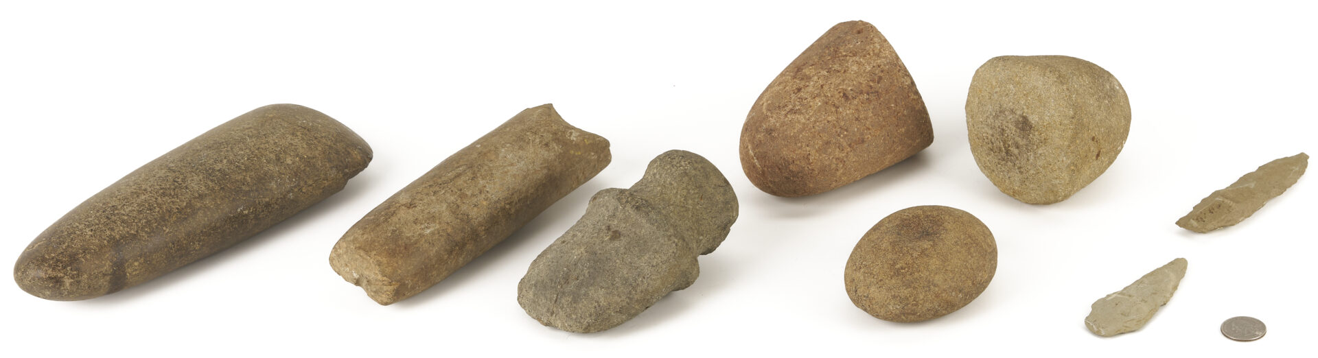 Lot 465: 8 Native American Stone Tools, Hollybrook Farm, Blount County