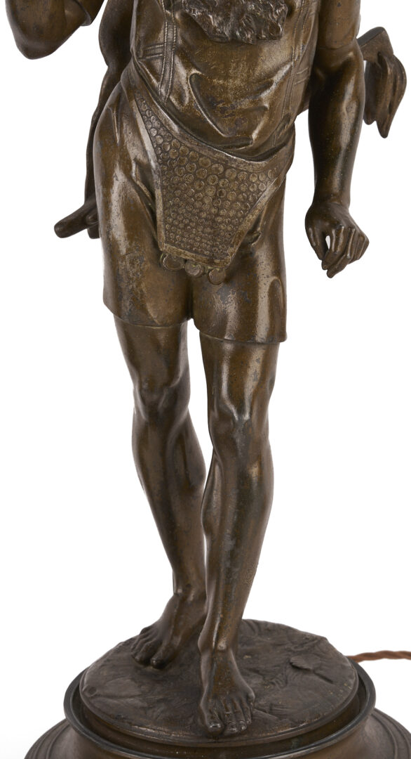 Lot 466: Pair Native American Figural Lamps After Salmson