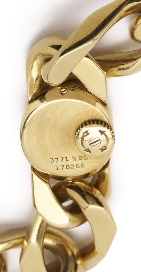 Lot 46: 18K Piaget Gourmette Bracelet Watch, Van Cleef & Arpels