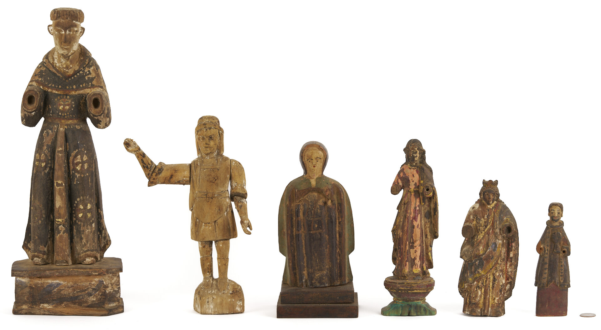 Lot 470: 6 Carved Santos Figures