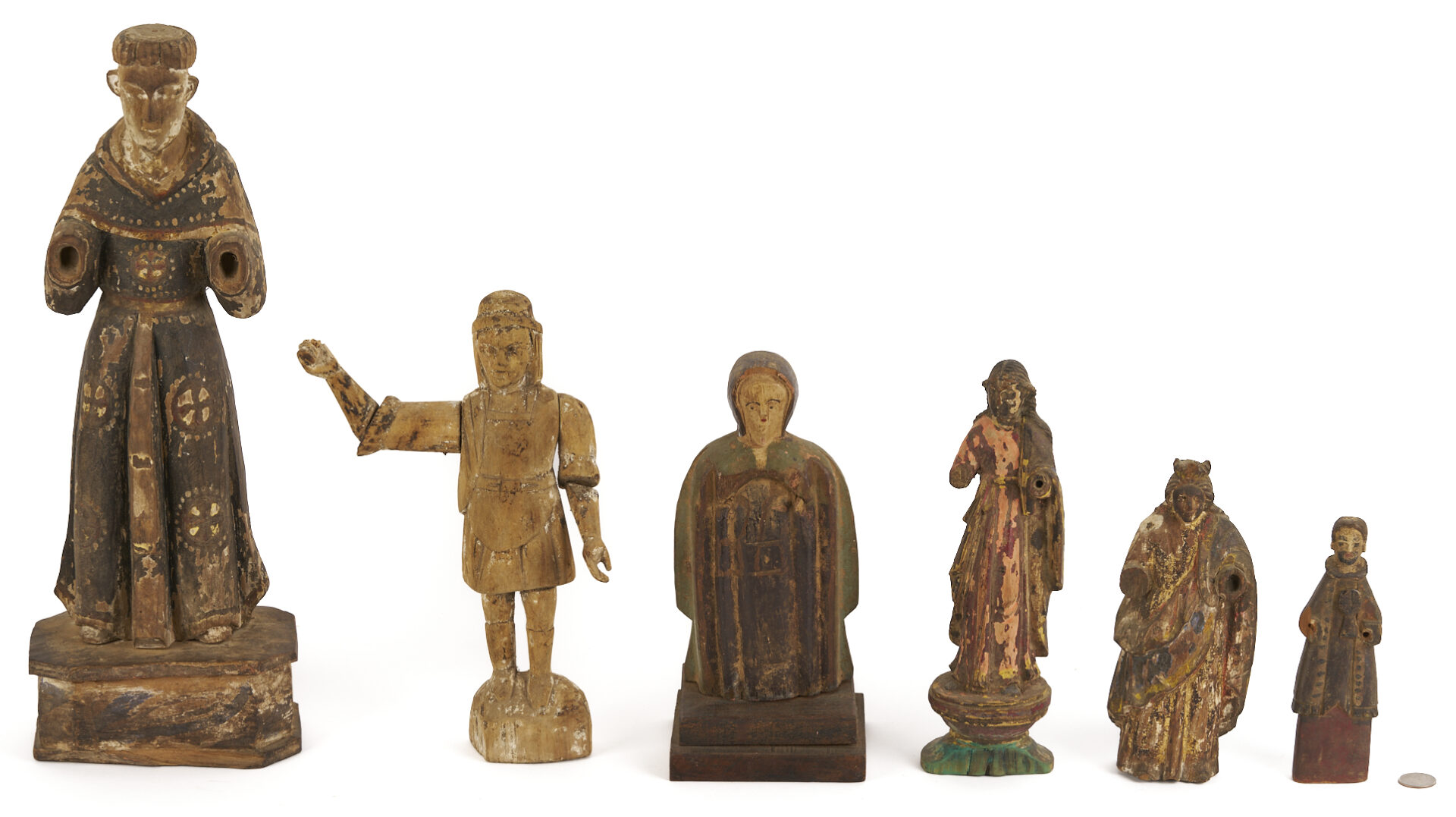 Lot 470: 6 Carved Santos Figures