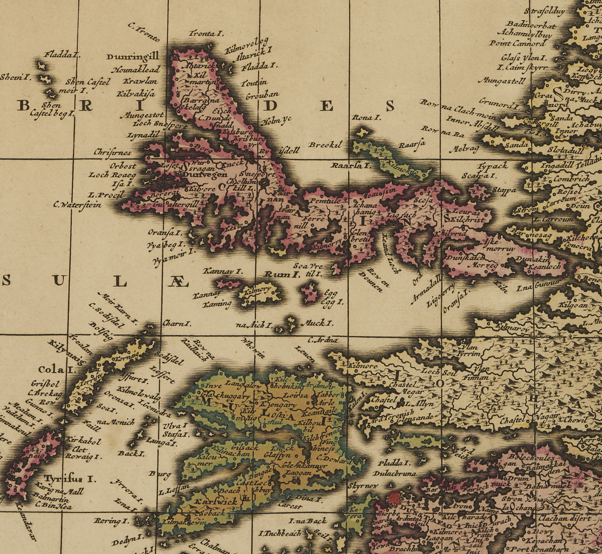 Lot 476: Valck Hand Colored Map of Scotland, c. 1700