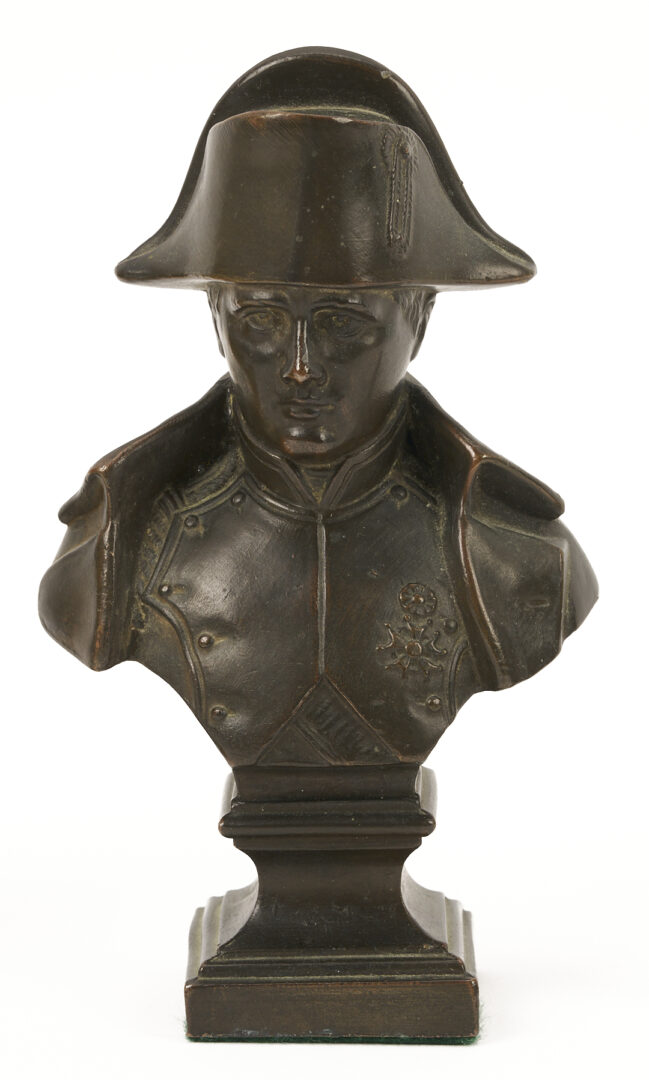 Lot 479: 4 Napoleon Items; Portrait, Bust, Wax Seal topper