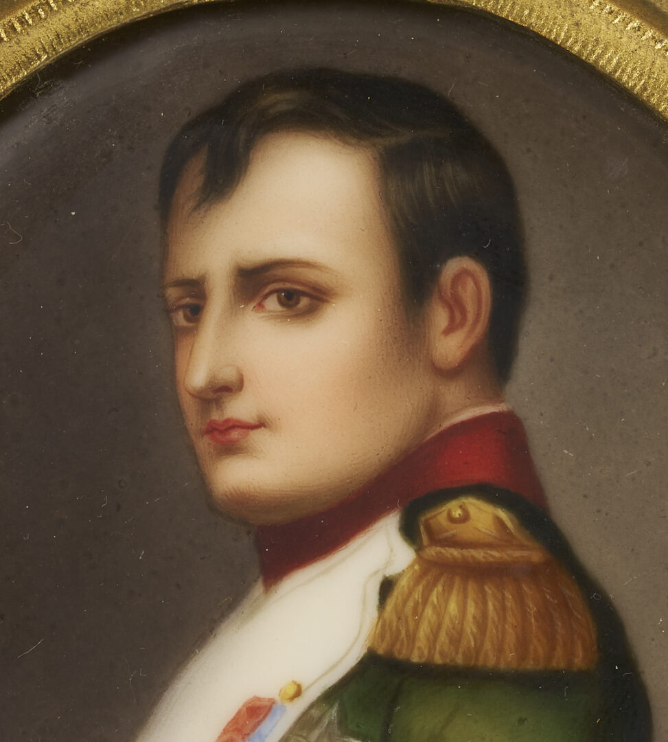 Lot 479: 4 Napoleon Items; Portrait, Bust, Wax Seal topper