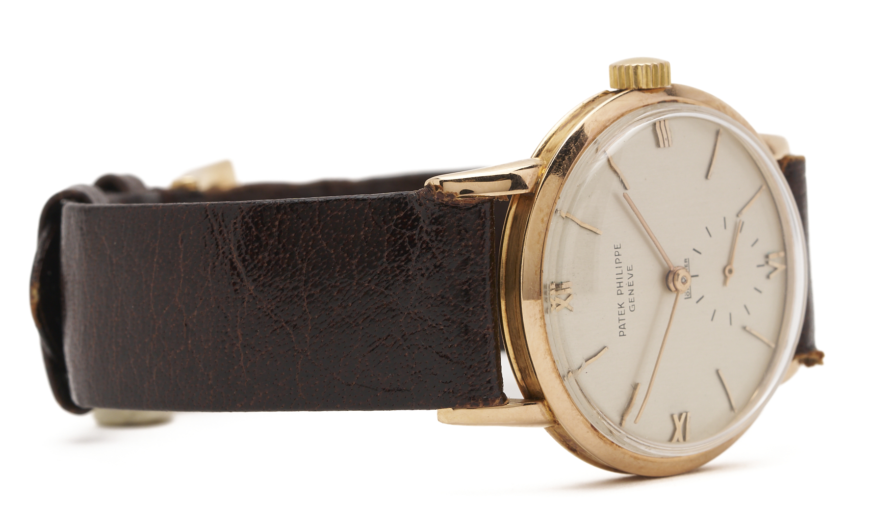 Lot 47: 18K Gold Men’s Patek Philipe Lortscher Wristwatch