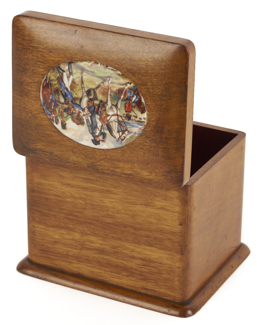 Lot 480: Cigar Humidor w/ Napoleon Battle Plaque