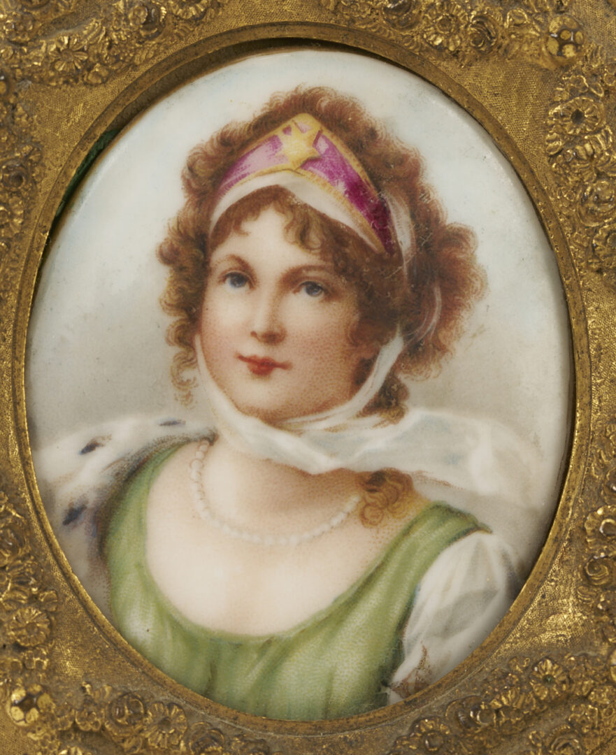 Lot 481: Miniature Bust of Lord Nelson plus 2 Miniature Portraits