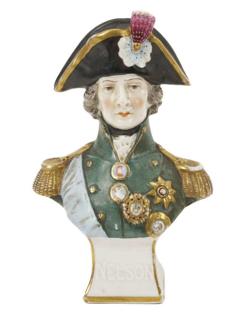 Lot 481: Miniature Bust of Lord Nelson plus 2 Miniature Portraits