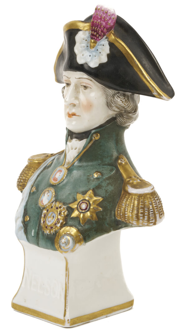 Lot 481: Miniature Bust of Lord Nelson plus 2 Miniature Portraits