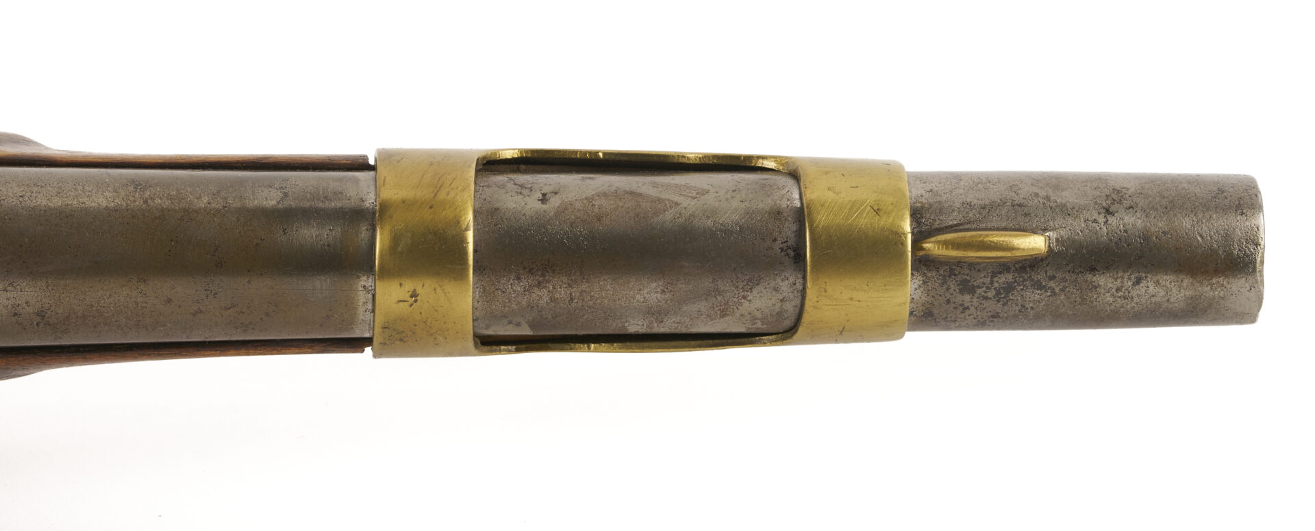 Lot 483: Early 19th C. Russian Flintlock Pistol; plus 2 Powder Flasks