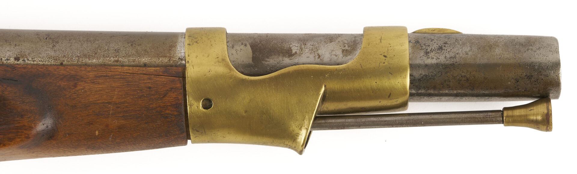 Lot 483: Early 19th C. Russian Flintlock Pistol; plus 2 Powder Flasks