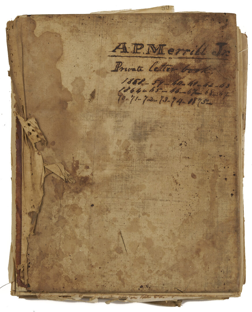 Lot 484: Large A. P. Merrill Family Archive, Natchez, MS, Plantation Interest, c. 1820s-80s