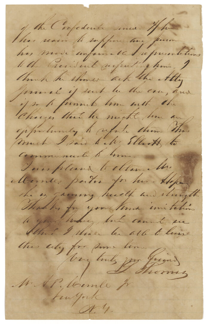 Lot 484: Large A. P. Merrill Family Archive, Natchez, MS, Plantation Interest, c. 1820s-80s