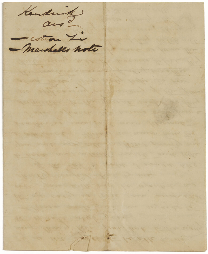 Lot 484: Large A. P. Merrill Family Archive, Natchez, MS, Plantation Interest, c. 1820s-80s