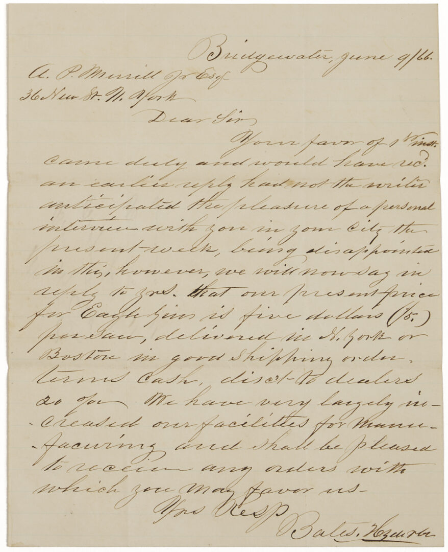 Lot 484: Large A. P. Merrill Family Archive, Natchez, MS, Plantation Interest, c. 1820s-80s