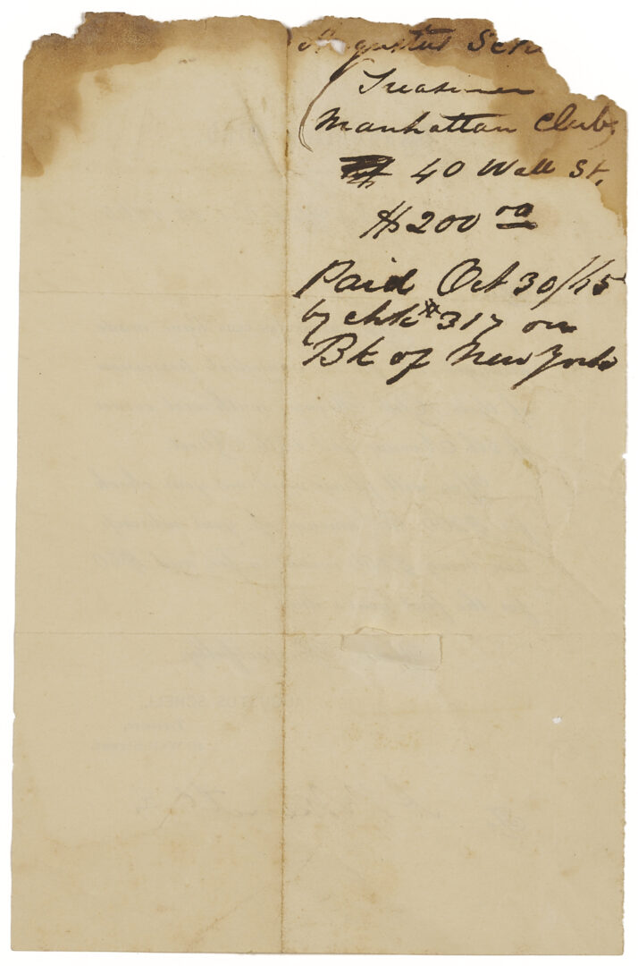 Lot 484: Large A. P. Merrill Family Archive, Natchez, MS, Plantation Interest, c. 1820s-80s