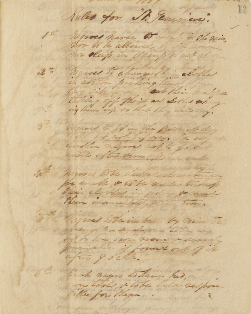 Lot 484: Large A. P. Merrill Family Archive, Natchez, MS, Plantation Interest, c. 1820s-80s