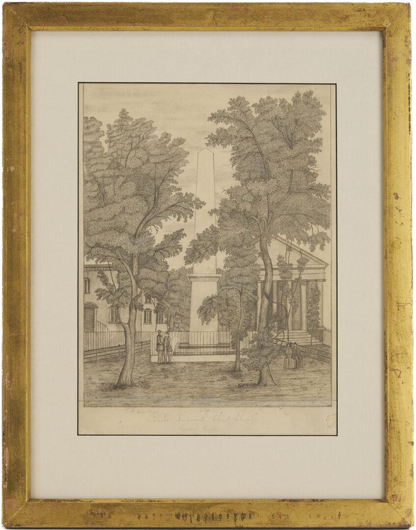 Lot 485: 2 Southern Regional Views: SC Female Institute, Pulaski Monument