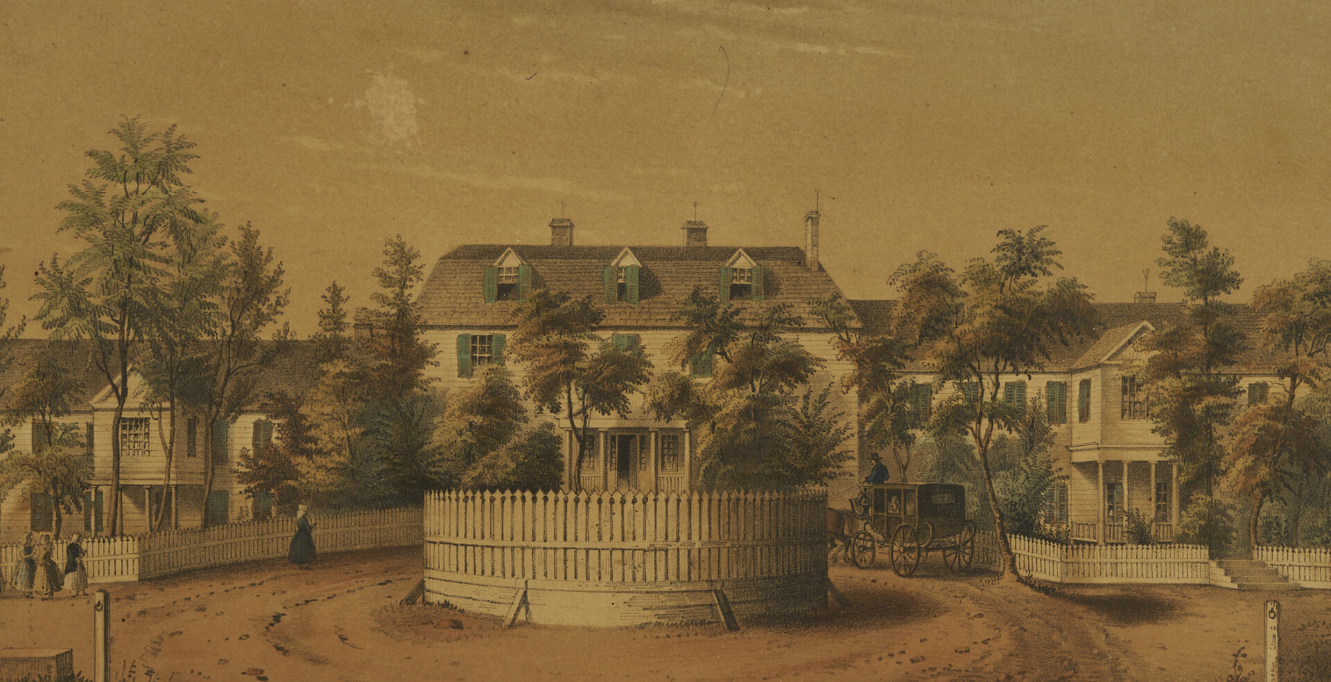 Lot 485: 2 Southern Regional Views: SC Female Institute, Pulaski Monument