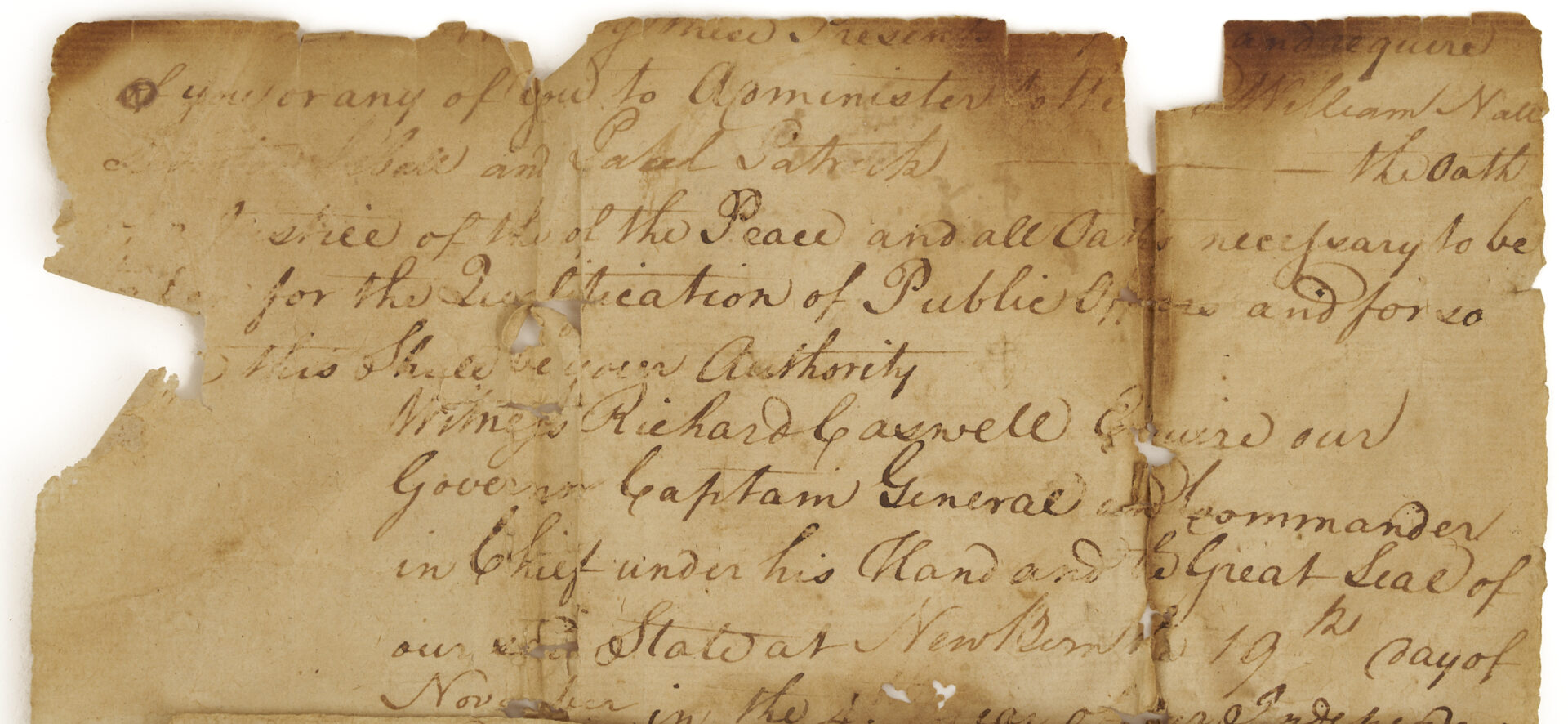 Lot 488: 2 Benjamin Cleveland Early NC Docs. Incl. Gov.-Signed, King’s Mountain, 1777-80