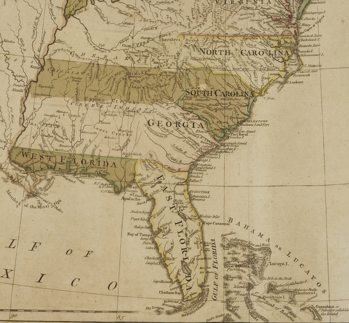 Lot 490: 1777 Map: Wm. Faden, British Colonies in N. America, ex. John Tyler