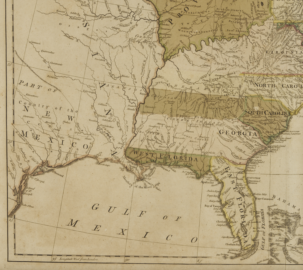 Lot 490: 1777 Map: Wm. Faden, British Colonies in N. America, ex. John Tyler