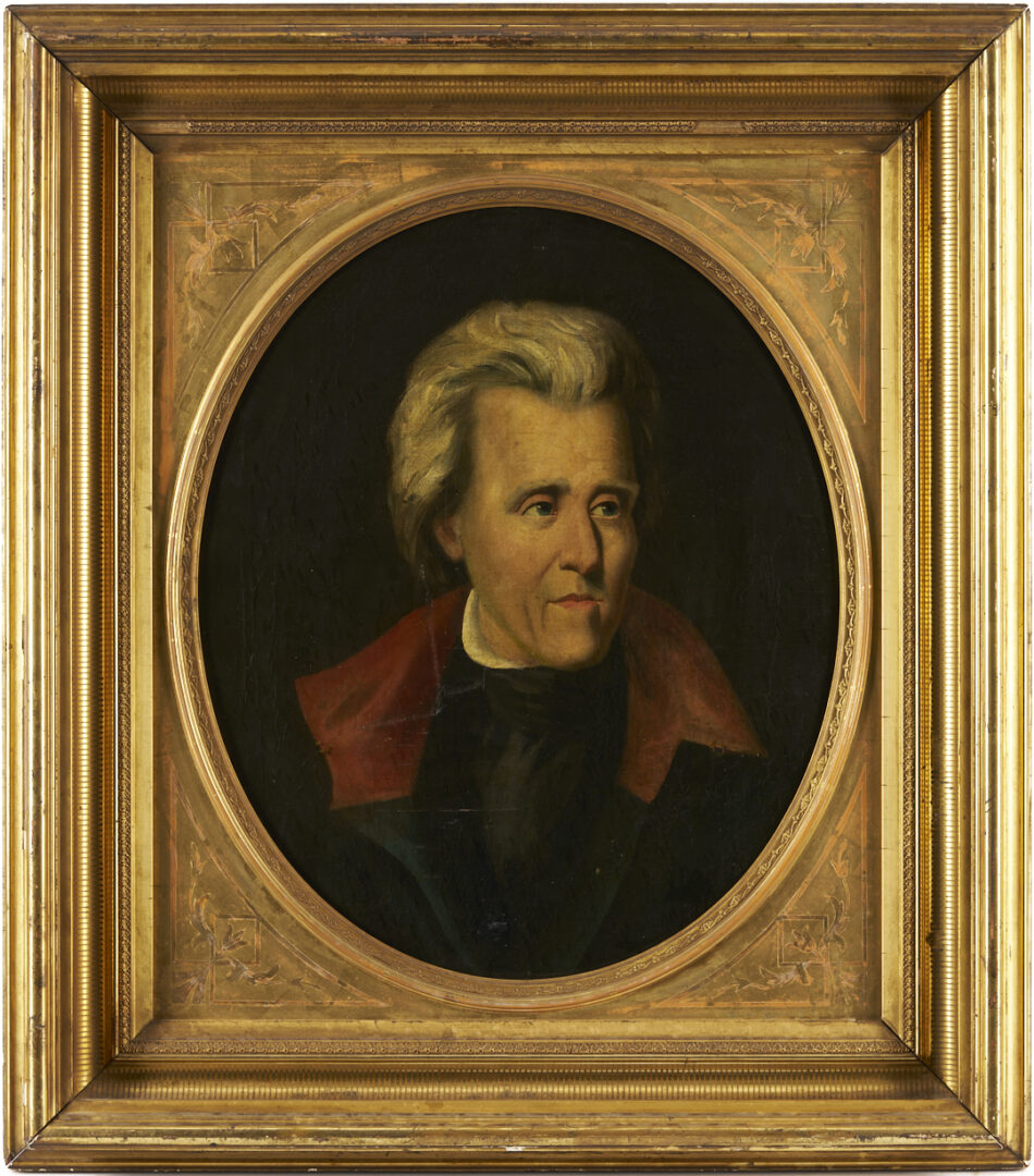 Lot 494: 19th C. Portrait of Andrew Jackson After Ralph Earl