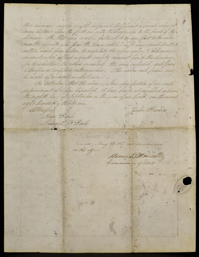Lot 495: President Andrew Jackson Signed Patent, 1831