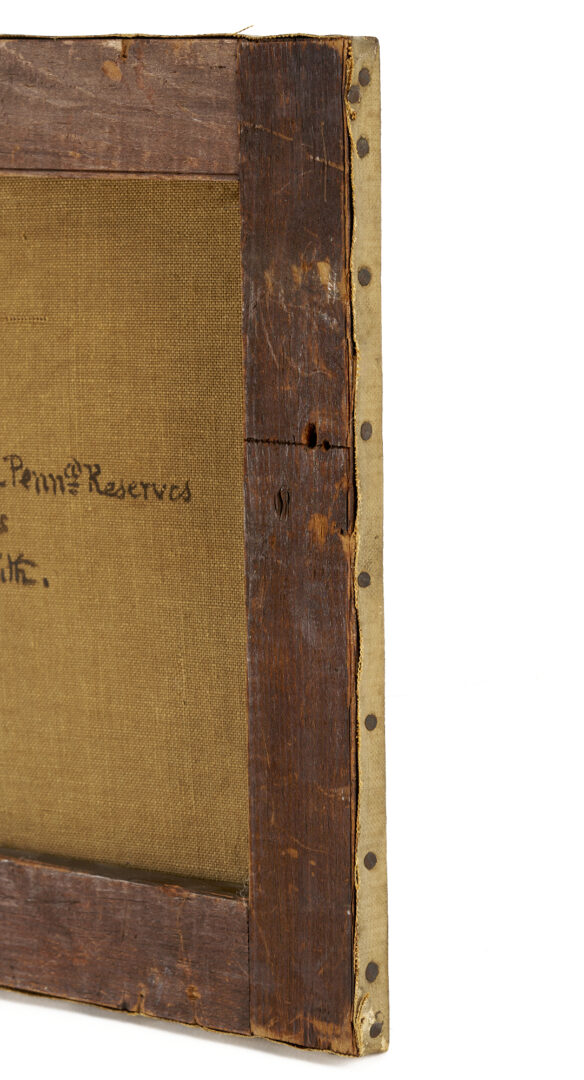 Lot 496: Xanthus Smith O/C Civil War Painting, Battle of 2nd Manassas AKA Bull Run, 1864