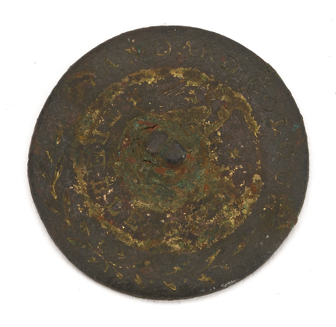 Lot 497: Confederate TN 27th Infantry Button