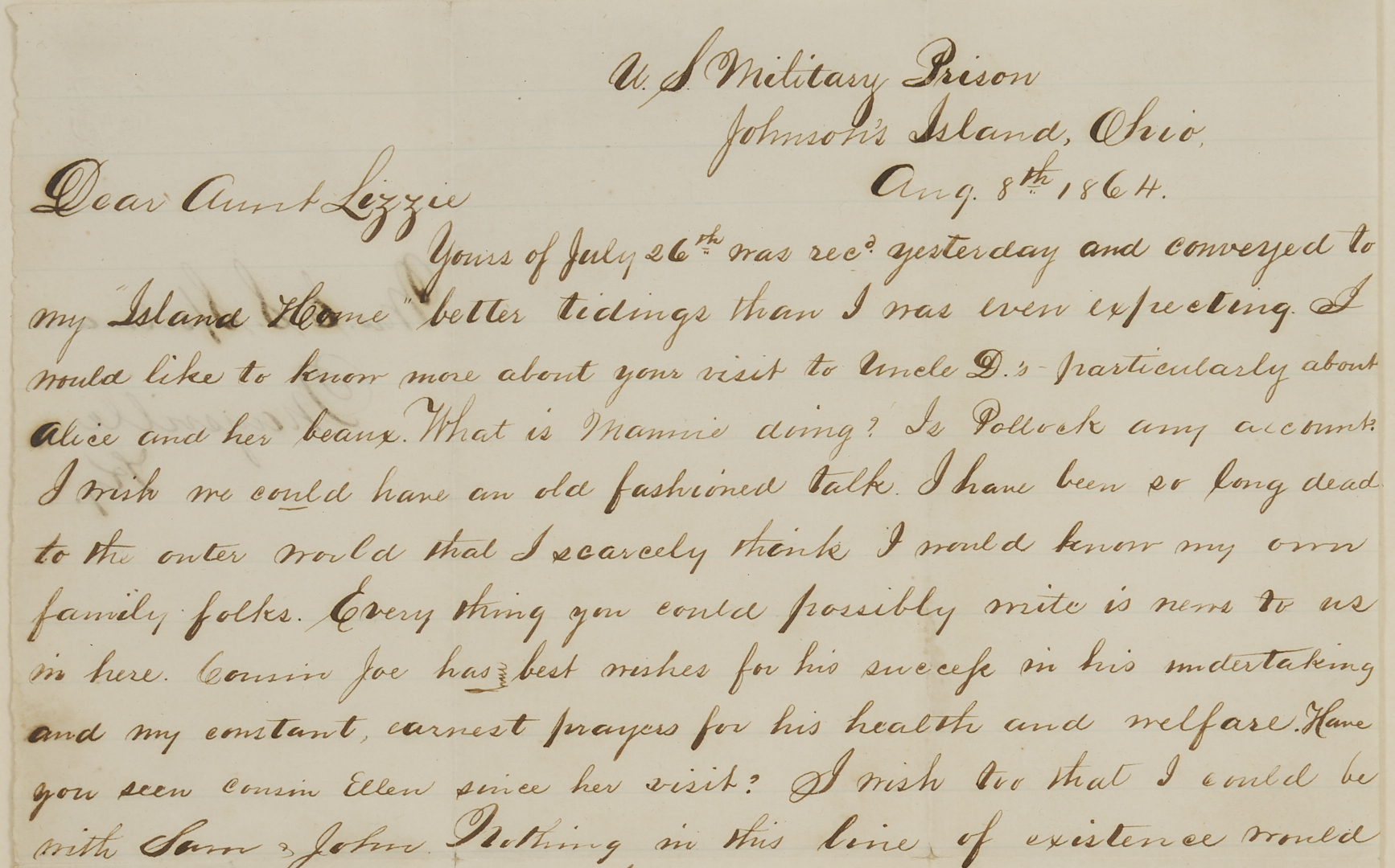 Lot 499: 10th KY CSA POW Letter, Morgan’s Raiders related